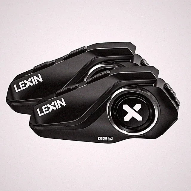 LEXIN G2P Motorrad Bluetooth Headset Doppelpack, 1000m Reichweite, 800 mAh