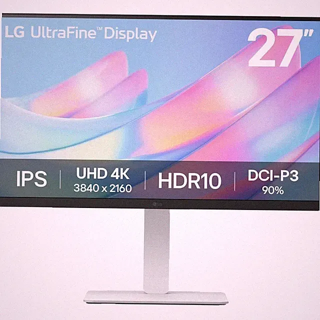 LG 27US550-W 27 Zoll UHD 4K Monitor Weiß (Rückseite) LED