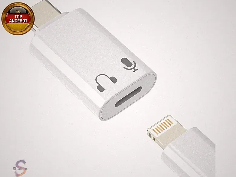 Lightning Kopfhörer Klinke Adapter USB C auf Audio Aux zu Buchse Kabel Mikrofon
