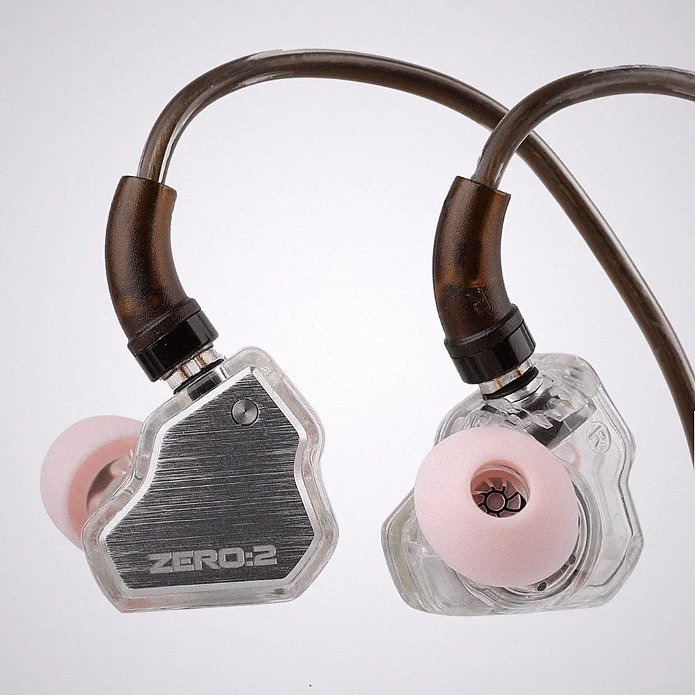 LINSOUL 7Hz x Crinacle Zero:2 In-Ear-Monitor, 10mm Dynamischer Treiber, Silber