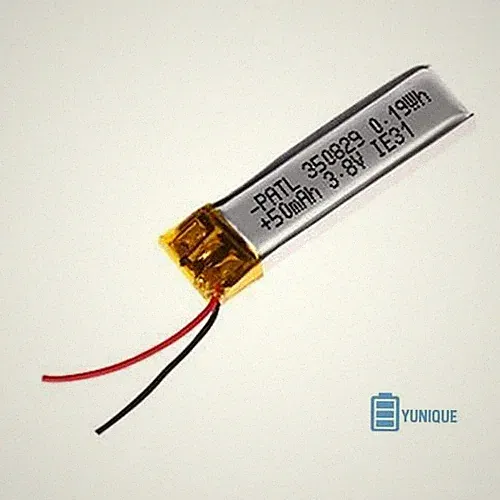 LiPo Akku 3.8V 50mAh 350829 mit PCM Schutz für Bluetooth Kopfhörer Smartwatch