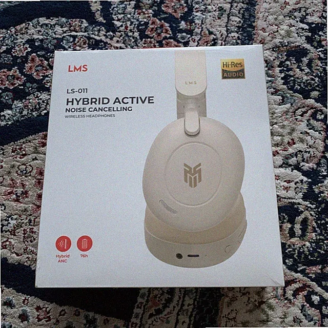 LMS LS-011 Hybrid ANC Bluetooth Wireless Over-Ear Kopfhörer Mikrofon Weiß