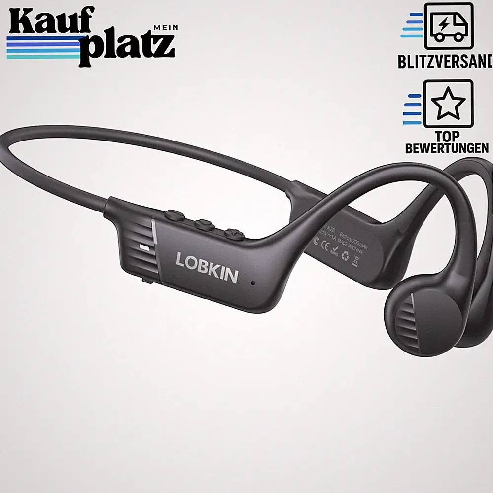 LOBKIN Knochenschall Kopfhörer Bluetooth,Open Ear Kopfhörer Kabellos Bone Conduc