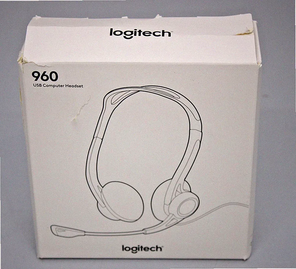 Logitech 981-000100 Kopfhörer mit Mikrofon, Stereo Headset Schwarz 2.4 m Kabel