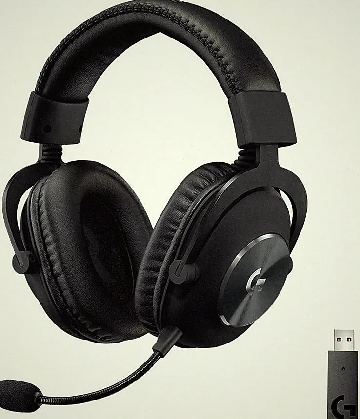 Logitech G PRO X kabelloses LIGHTSPEED Gaming-Headset, Blue VO!CE, Schwarz