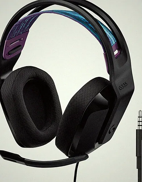 Logitech G335, Kabelgebundenes Gaming-Headset, 3,5-mm, PC, PS4, PS5 Schwarz NV1