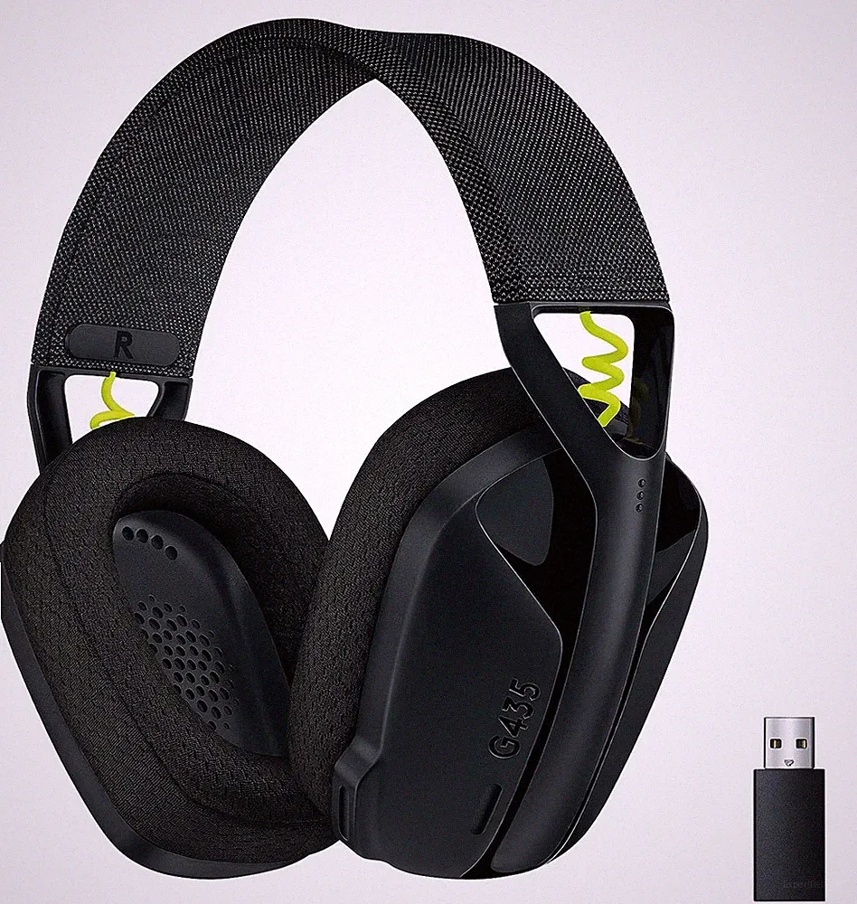 Logitech G435 Lightspeed Gaming Headset Bluetooth Kabellose Kopfhörer Schwarz