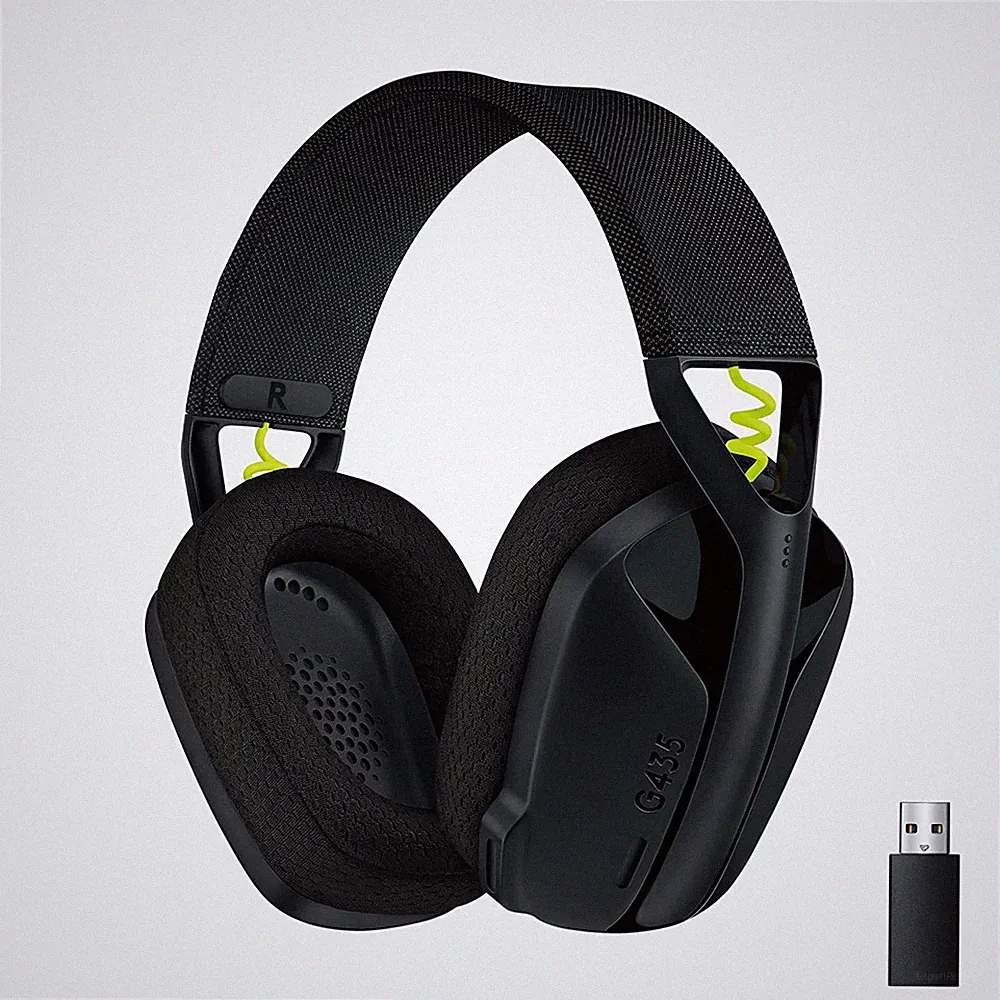 Logitech G435 Lightspeed Kabelloses Bluetooth-Gaming-Headset, Over-Ear - Schwarz