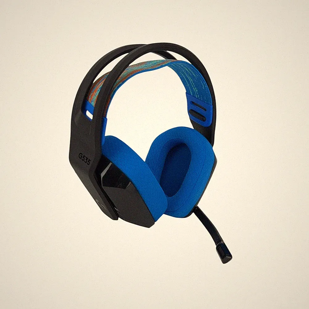 Logitech G535 Lightspeed Gaming Headset On-Ear Kopfhörer 33 Stunden Blau Schwarz