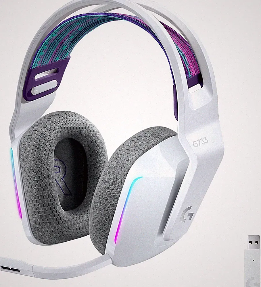 Logitech G733 LIGHTSPEED kabelloses Gaming-Headset mit Kopfbügel, LIGHTSYNC RGB)