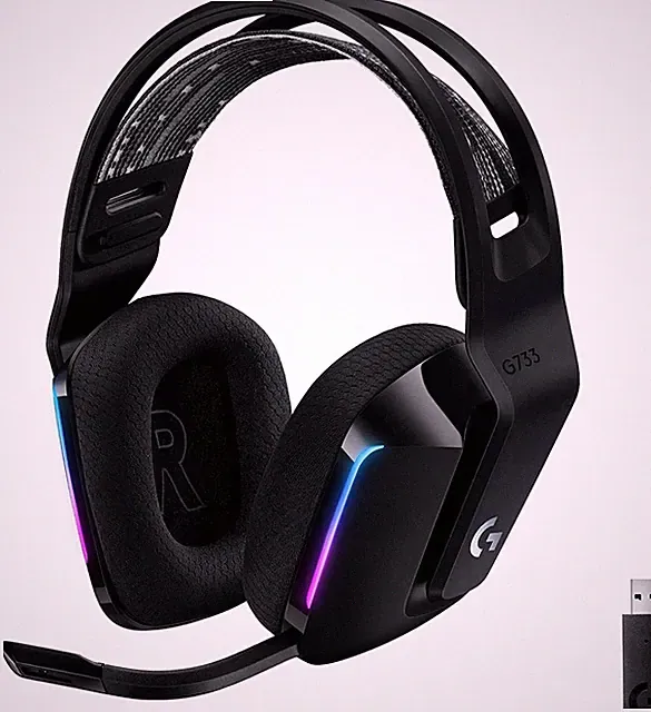 Logitech G733 LIGHTSPEED kabelloses Headset Kopfbügel, LIGHTSYNC RGB, Schwarz