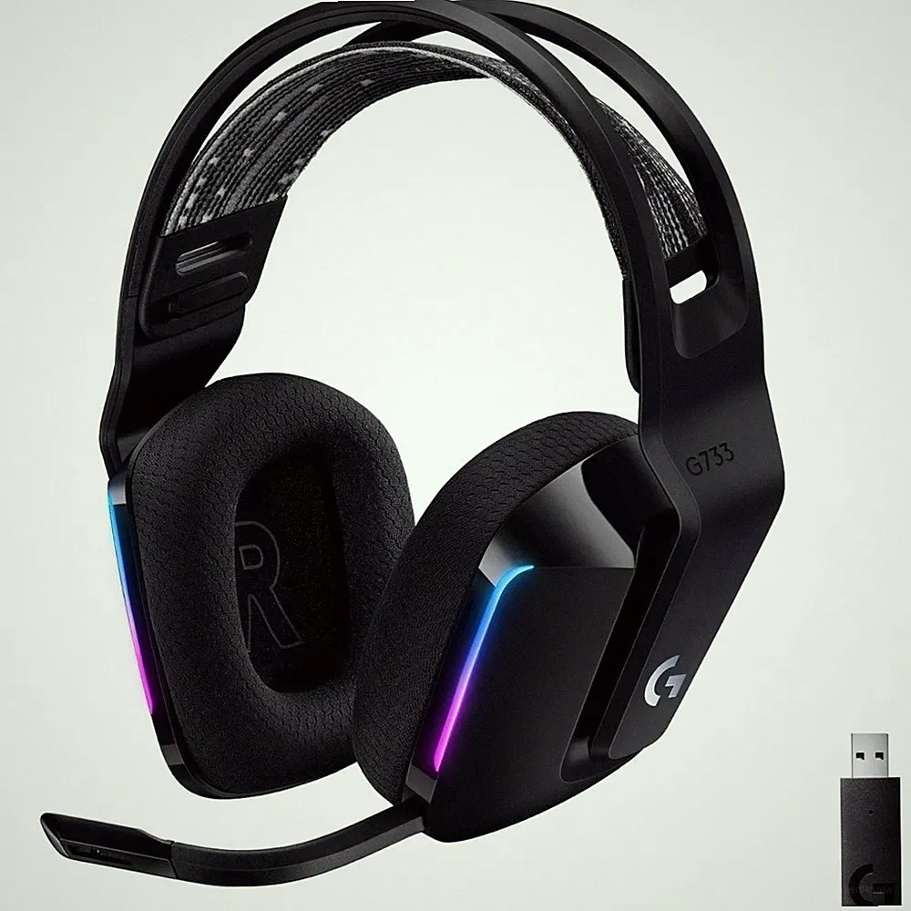Logitech G733 LIGHTSPEED RGB Gaming-Kopfhörer mit Blue VO!CE Schwarz