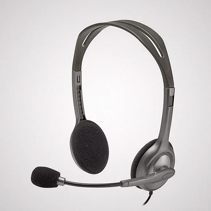 Logitech H110 Kabelkopfhörer Stereo mit Mikrofon 3,5mm Schwarz NEU