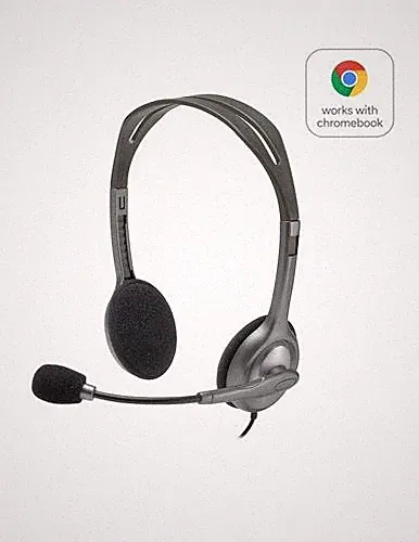 Logitech H111 Kopfhörer mit Mikrofon Stereo Headset Verstellbarer Bügel Rauschun