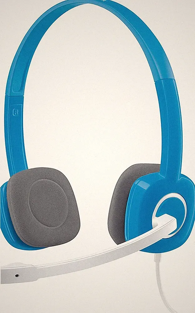 Logitech H150 Kopfhörer mit Mikrofon, Stereo-Headset, 2x 3,5mm Klinken, blau