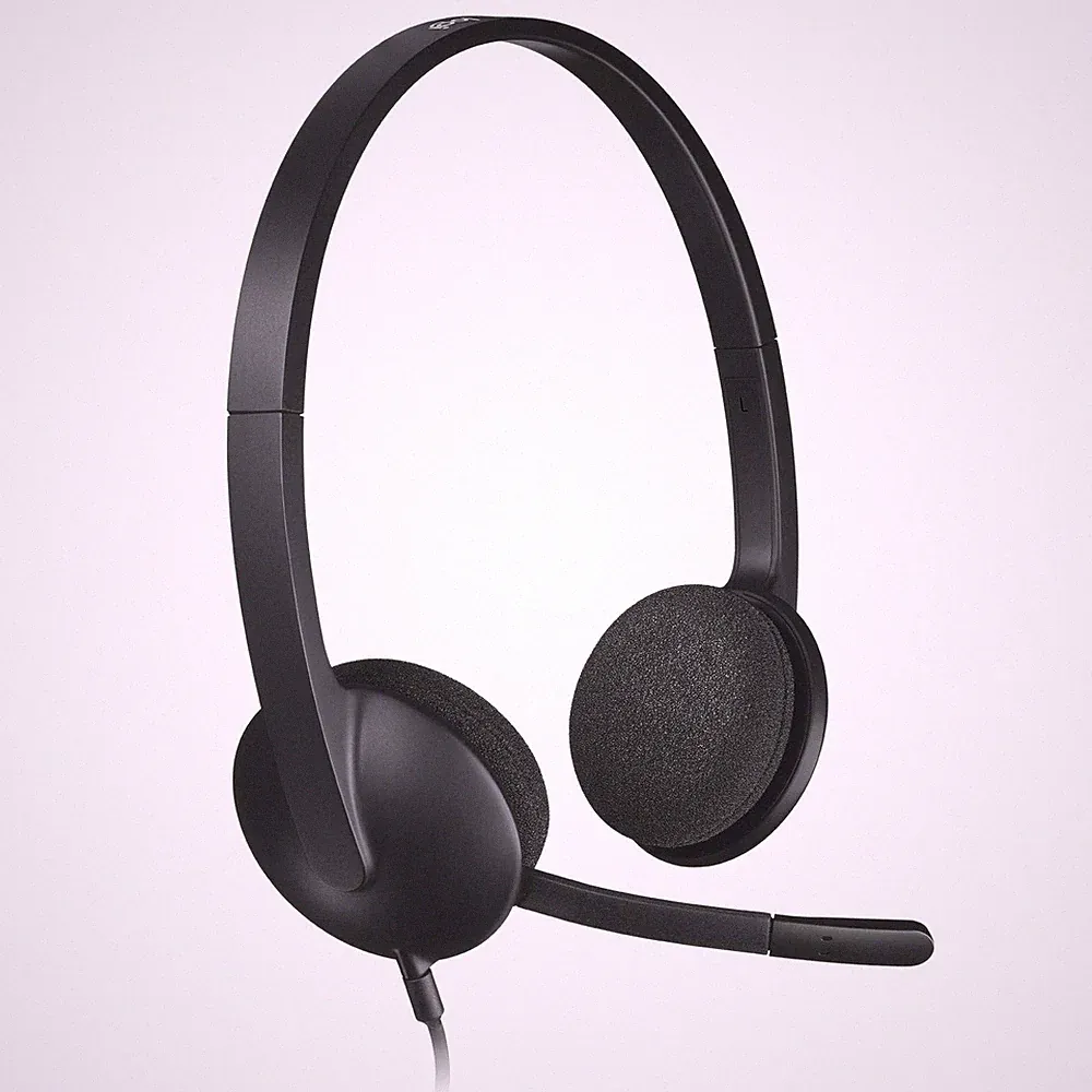 Logitech H340 Kopfhörer mit Mikrofon, Stereo-Headset - Schwarz