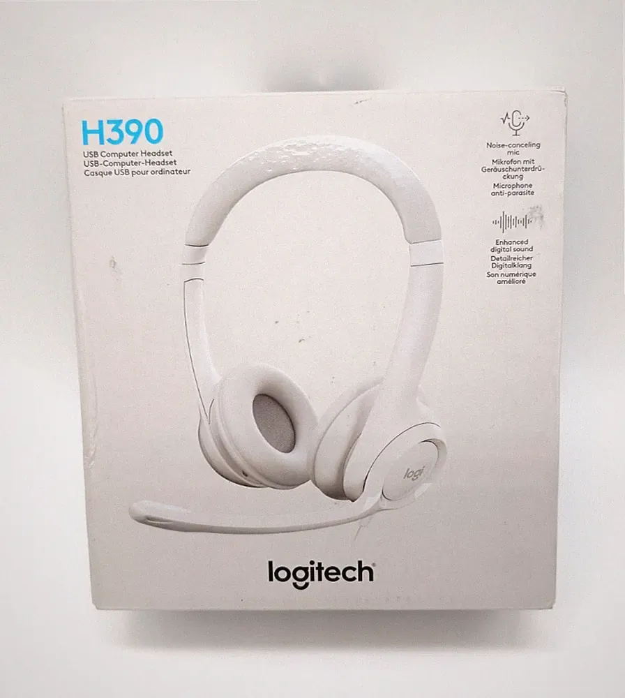 Logitech H390 Computer On Ear Headset kabelgebunden Stereo - Grauweiß