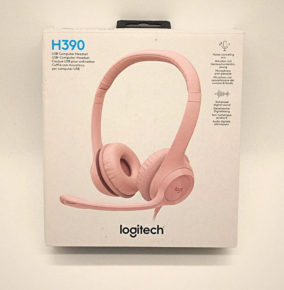 Logitech H390 Computer On Ear Headset kabelgebunden Stereo - Rosa