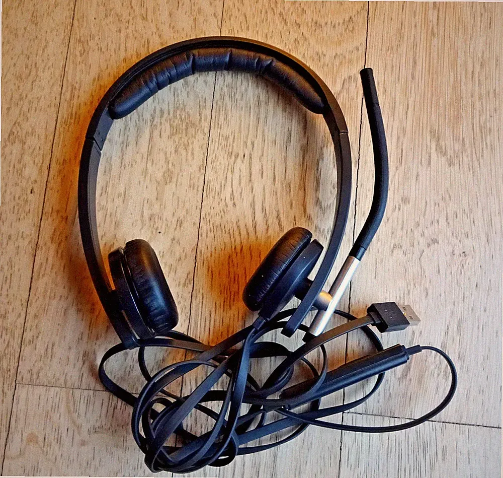 Logitech H650E Kopfhörer mit Mikrofon, PC Stereo-Headset Rauschunterdrückung OVP