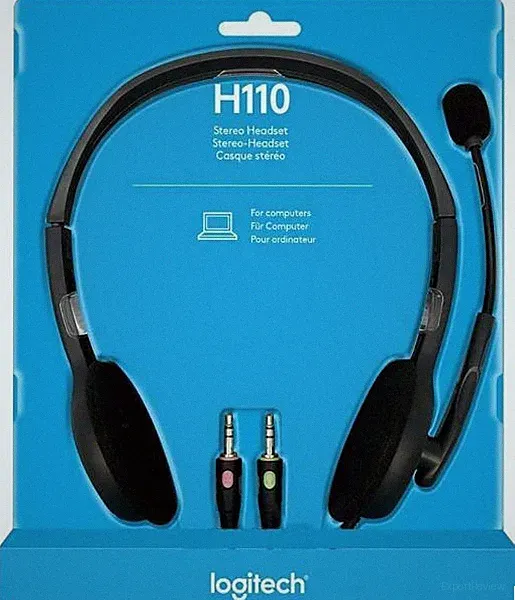 Logitech Headset H110 Audio Klinke Stereo mit Mikrofon schwarz 981-000271