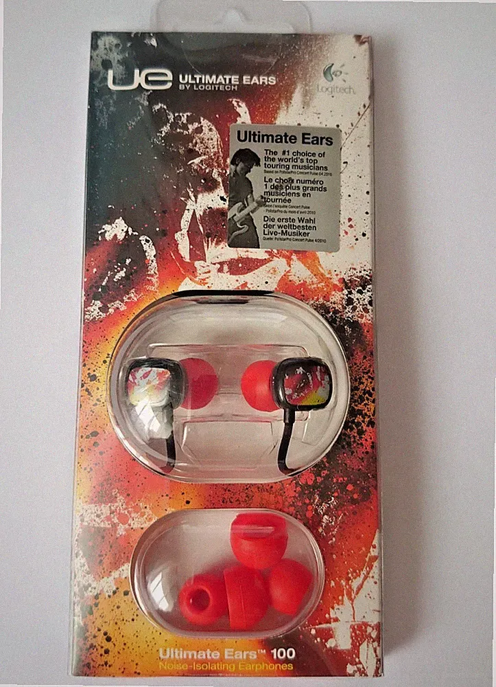 Logitech Ultimate Ears 100 In-Ear Kopfhörer – schwarz-rot