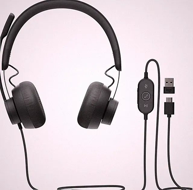Logitech Zone 750 Kabelgebundenes On-Ear-Headset mit Noise-Cancelling-Mikrofon