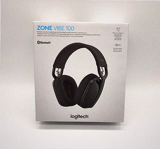 Logitech Zone Vibe 100 Kabellose Ohrumschließende Bluetooth Kopfhörer - Grau