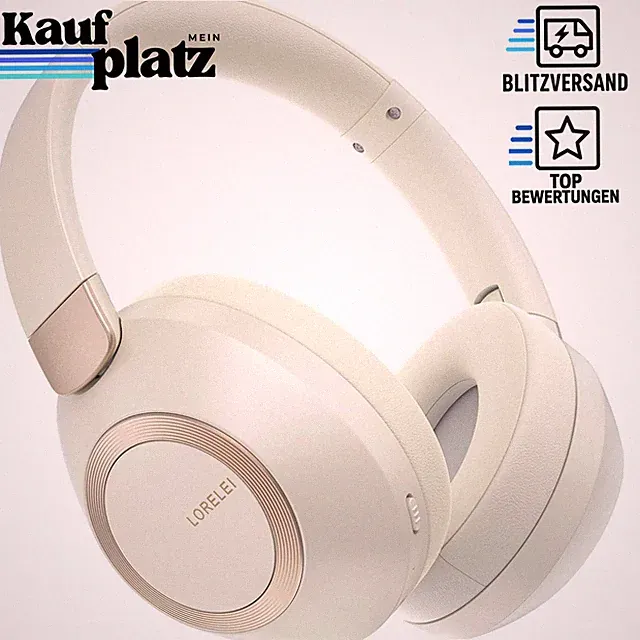 LORELEI B-C6 Kabellose Over-Ear-Kopfhörer, 50H Playtime Faltbare, leichte Blueto