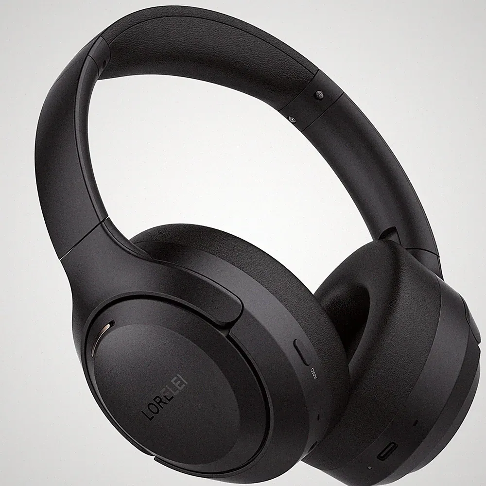 LORELEI QC60 Hybrid Active Noise Cancelling Over-Ear Bluetooth Kopfhörer