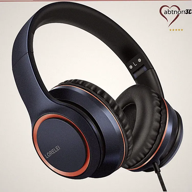 LORELEI X8 Over-Ear-Kopfhörer mit Mikrofon, 1,45 m Nylon-Kabel, Faltbar, 3,5 mm