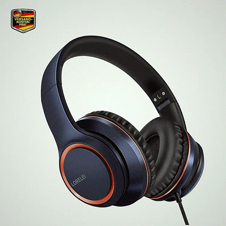 LORELEI X8 Over-Ear-Kopfhörer mit Mikrofon, 1,5 m verwicklungsfreies Kabel