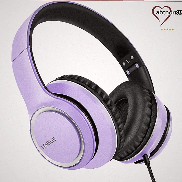 Lorelei X8 Over-Ear-Kopfhörer mit Mikrofon 40 mm Treiber Dunkelviolett 1,45 m