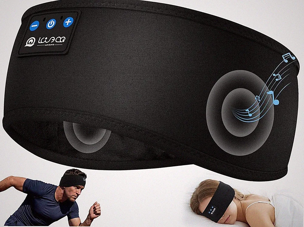LOVE EYE Schlafkopfhörer Bluetooth, Kopfhörer Schlafen, Schlaf Stirnband K