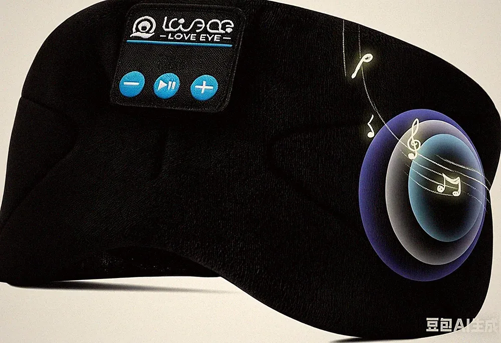 LOVE EYE Schlafmaske, Seitenschläfer, Schlafmaske mit Kopfhörer Bluetooth, 100%
