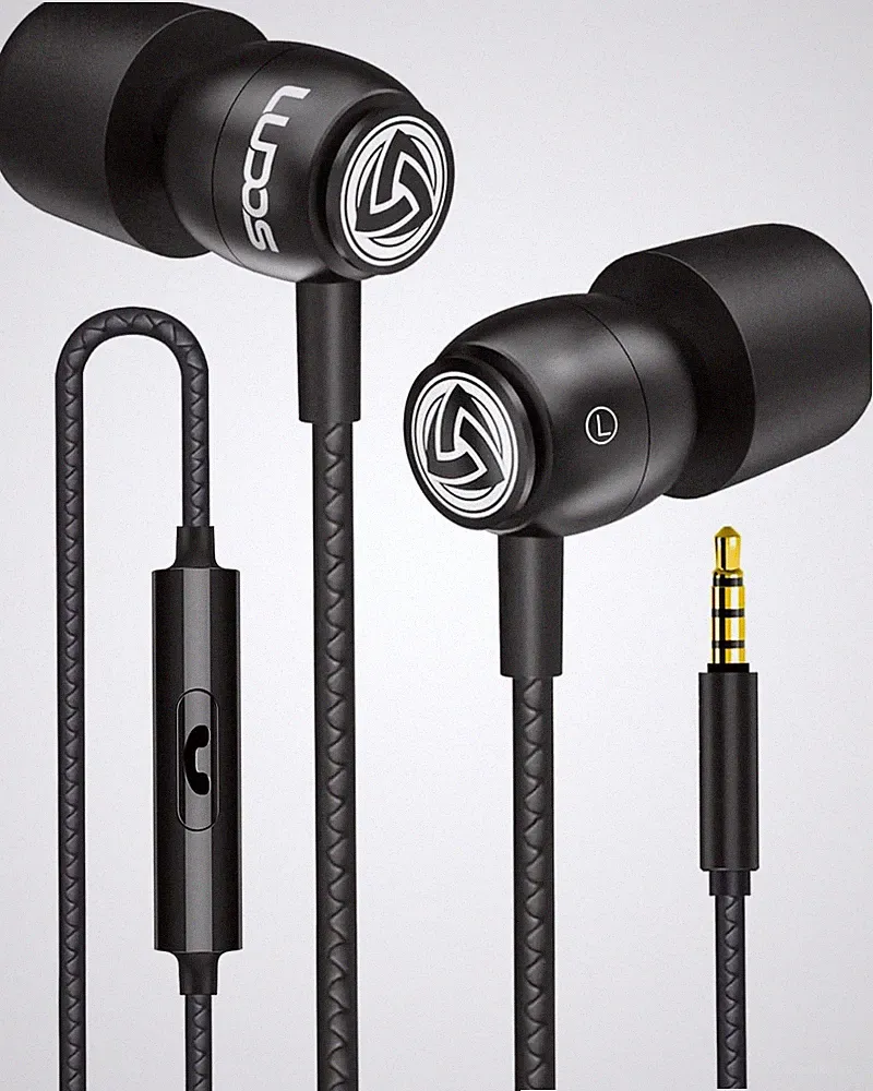 LUDOS Clamor In Ear Kopfhörer Schwarz mit Mikrofon, Geräuschisolierung, 3,5 mm