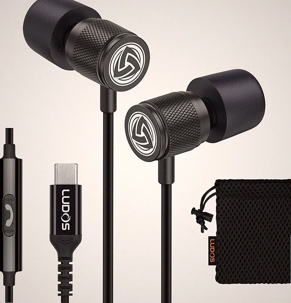 LUDOS Ultra USB C Kopfhörer, mit Mikrofon In-Ear mit Kabel für iPhone Samsung
