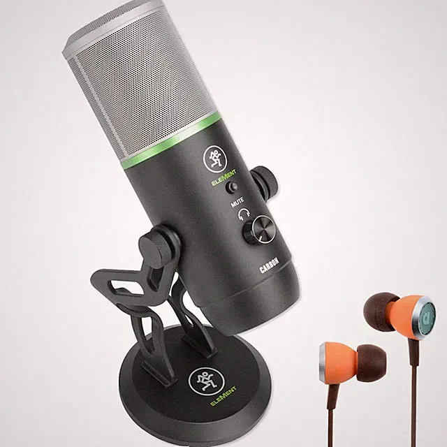 Mackie EM-Carbon USB-Kondensatormikrofon mit In-Ear Kopfhörer