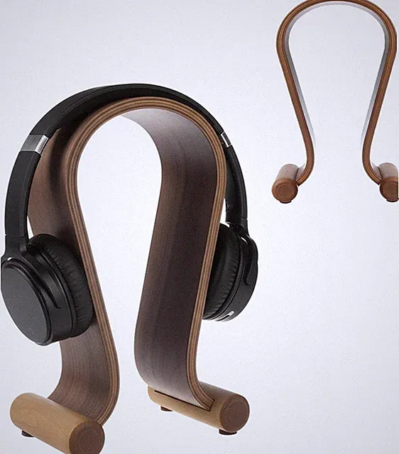 Maclean MC-815 Kopfhörerständer aus Holz | Universal Halter für Over-Ear He