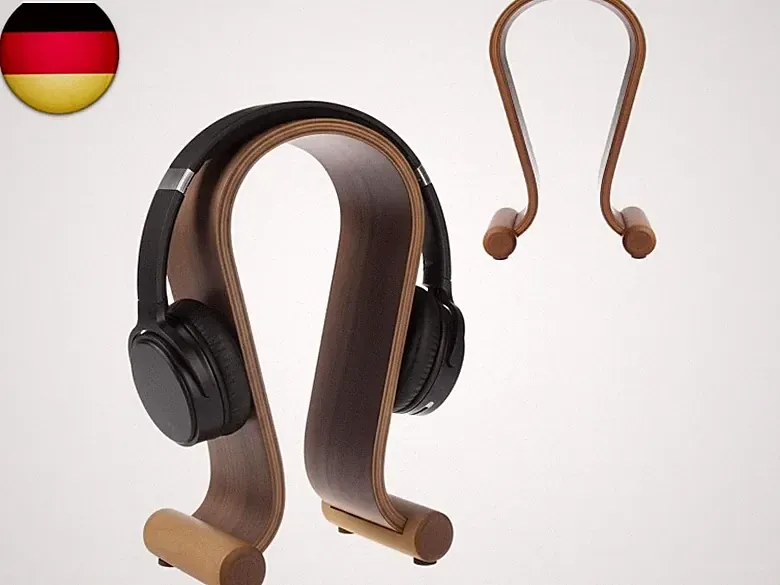 Maclean MC-815 Kopfhörerständer aus Holz | Universal Halter für Over-Ear He