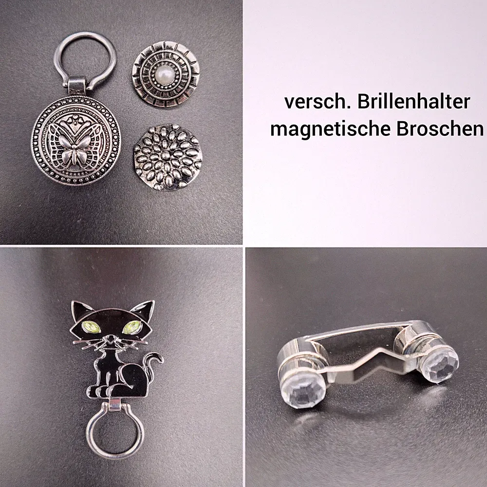 Magnet Brillenhalter Brosche magnetisch für Brille Kopfhörer Halter