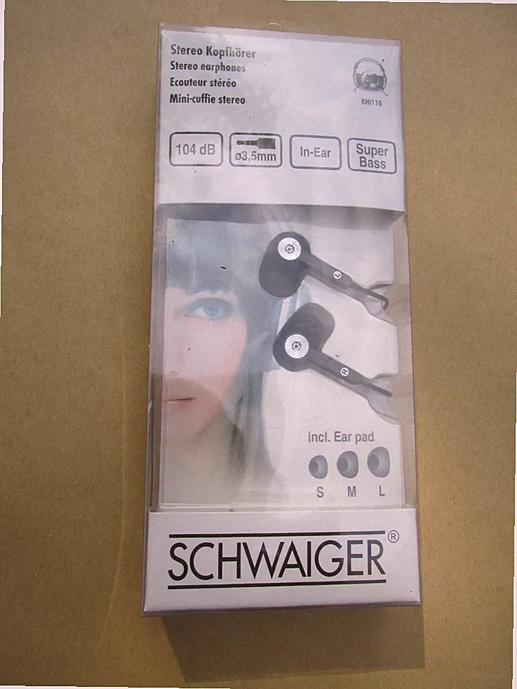 Marken In-Ear Kopfhörer 3,5mm Klinke 1,5 m Schwarz / Aktion H2A1K4...