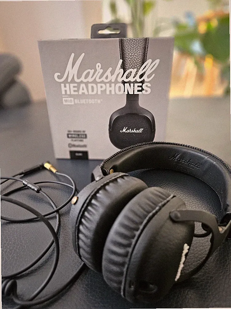 Marshall Headphones On-Ear Kopfhörer schwarz, Bluetooth, 3,5 mm Anschluss