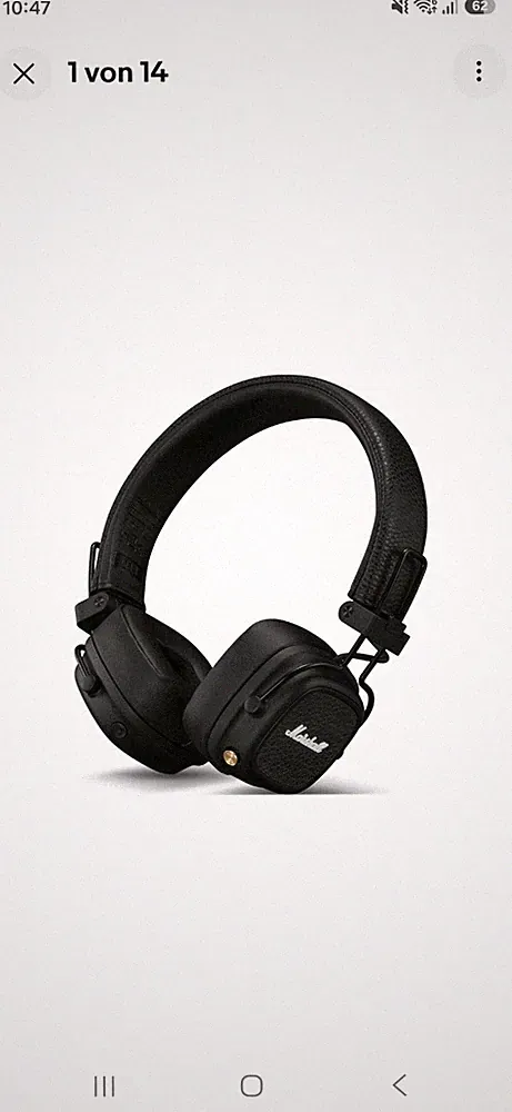 Marshall Major III Bluetooth On-Ear Kopfhörer, Bluetooth/3,5 mm, Schwarz