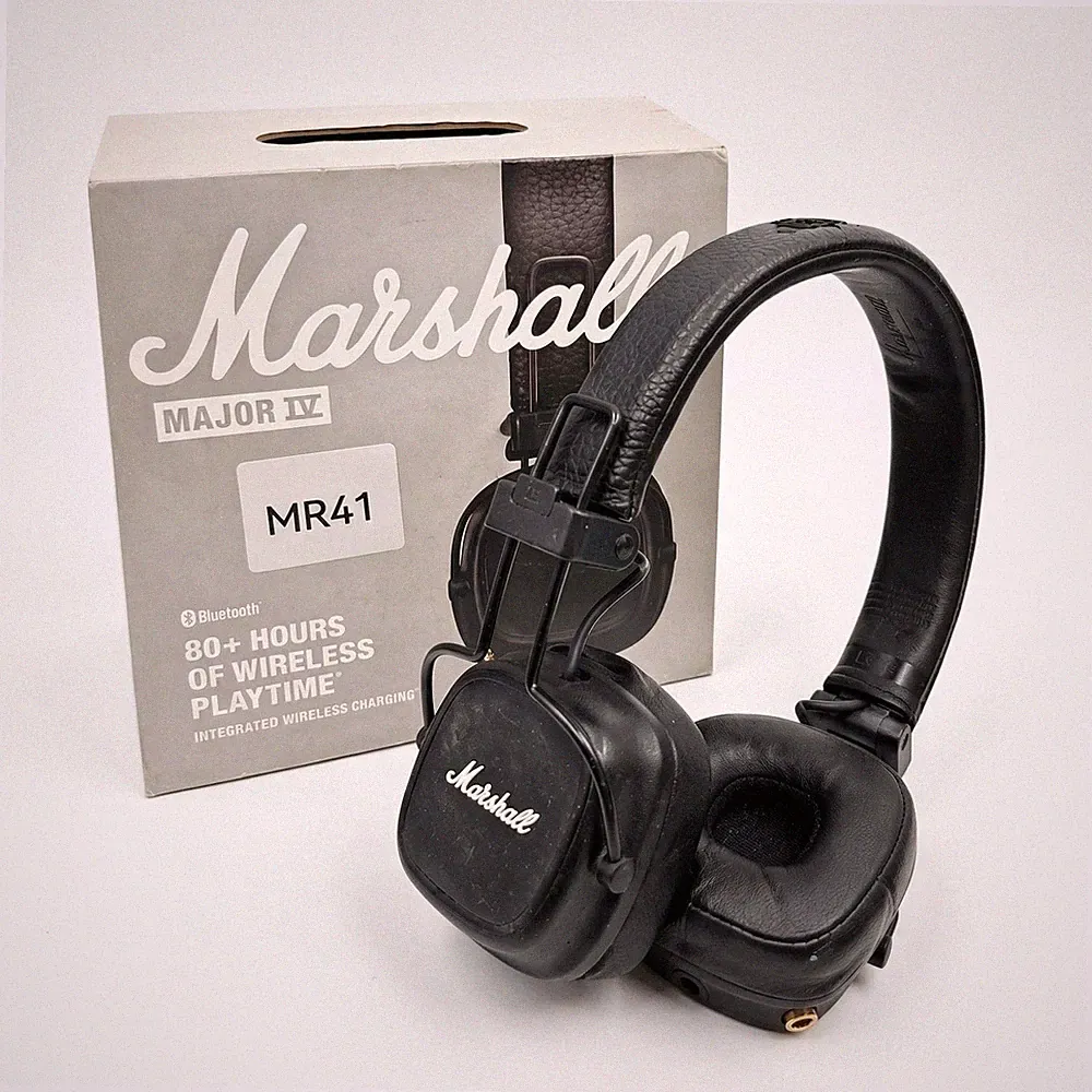 Marshall Major IV Wireless Kopfhörer schwarz gebraucht, starke Kratzer, Bluet...