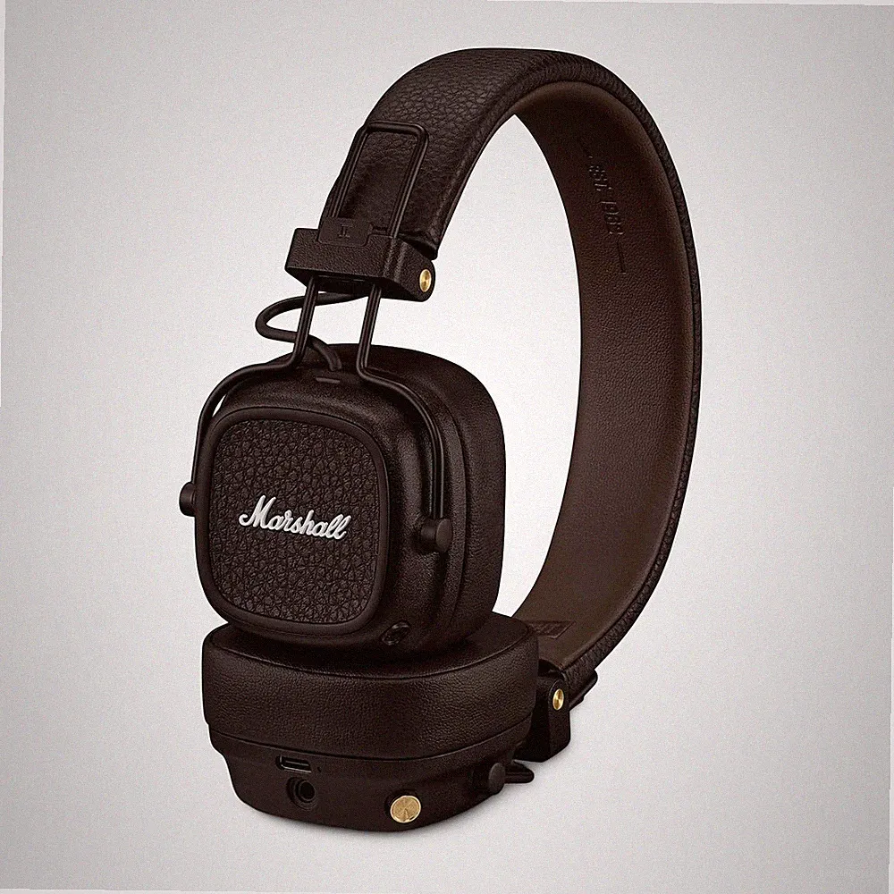 Marshall Major V Bluetooth Kopfhörer, Braun, Over-Ear, abnehmbares Kabel