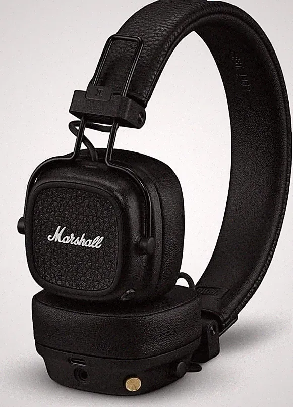 Marshall Major V Bluetooth Kopfhörer, Schwarz, Over-Ear, abnehmbares Kabel