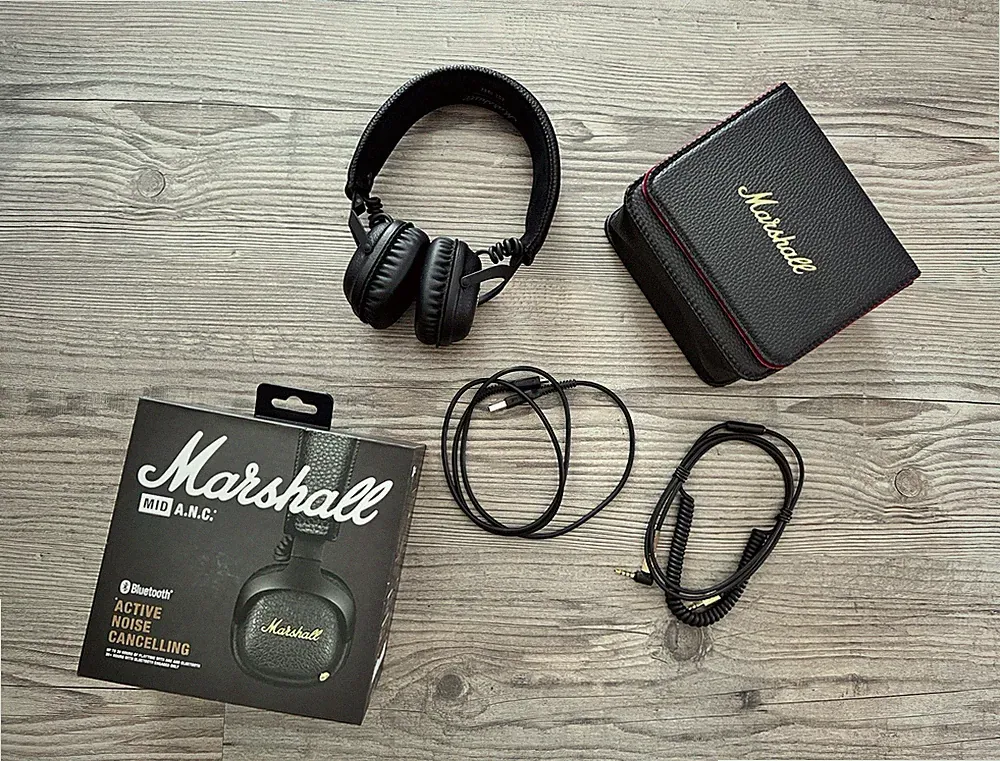 Marshall MID A.N.C. On-Ear Bluetooth Kopfhörer mit ANC, Schwarz