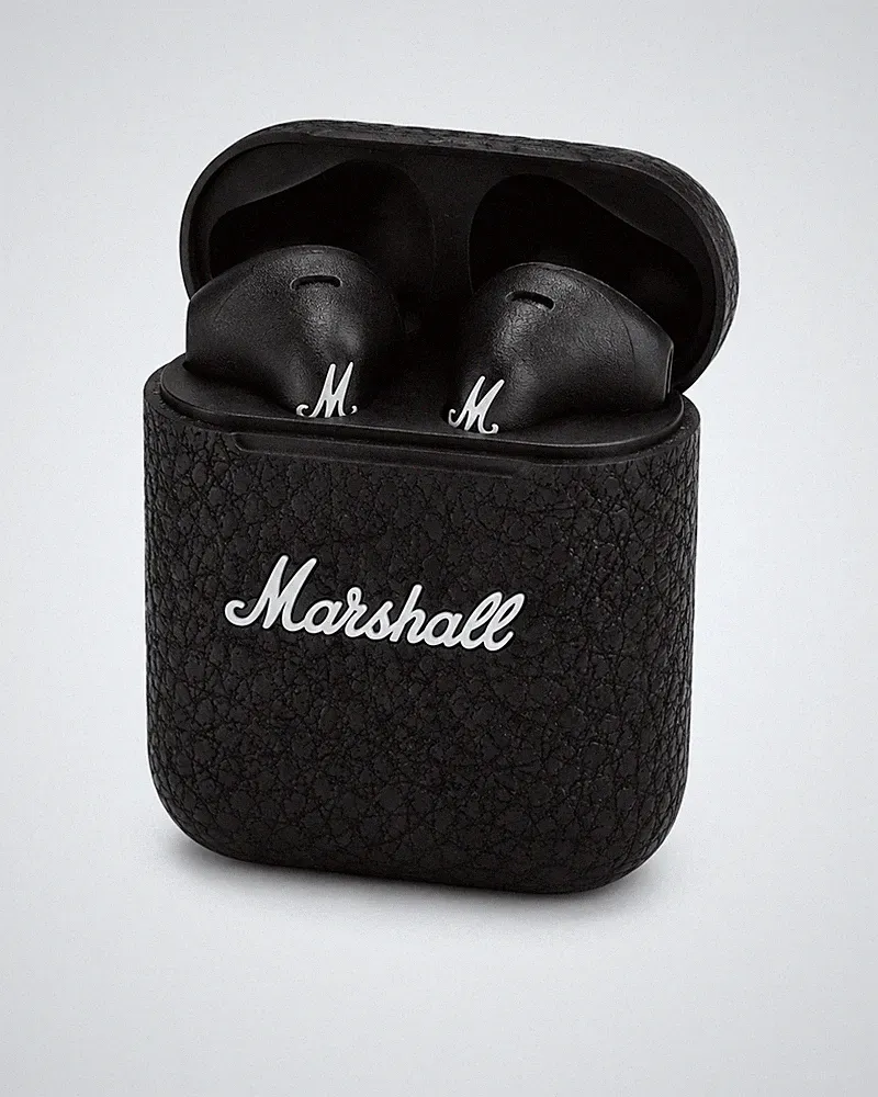 Marshall Minor III Style Wireless Earbuds Bluetooth Kopfhörer Schwarz Hülle