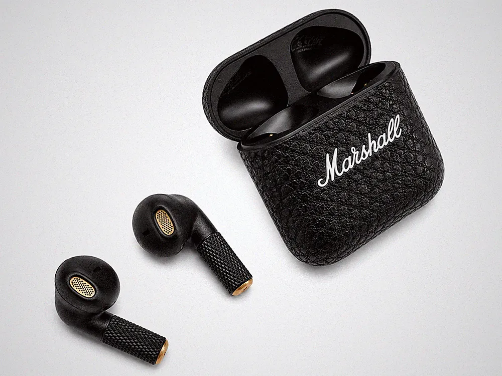Marshall Minor IV True Wireless Bluetooth Earbuds Schwarz Ladecase