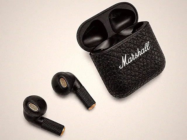 Marshall Minor IV True Wireless Bluetooth Earbuds Schwarz Ladecase
